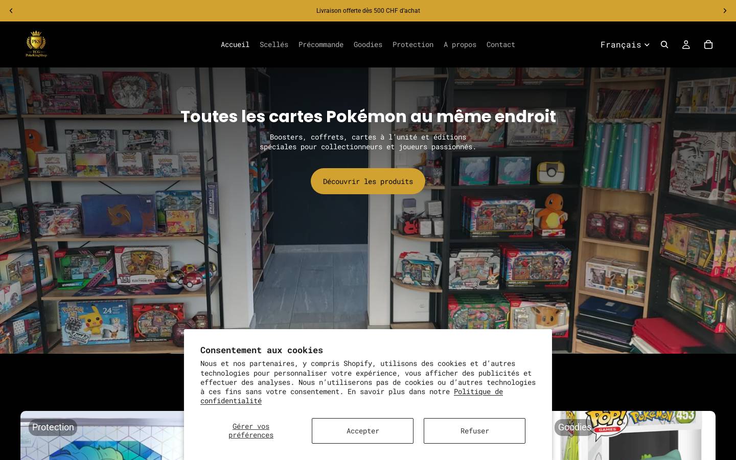 pokekingshopsarl.com homepage screenshot