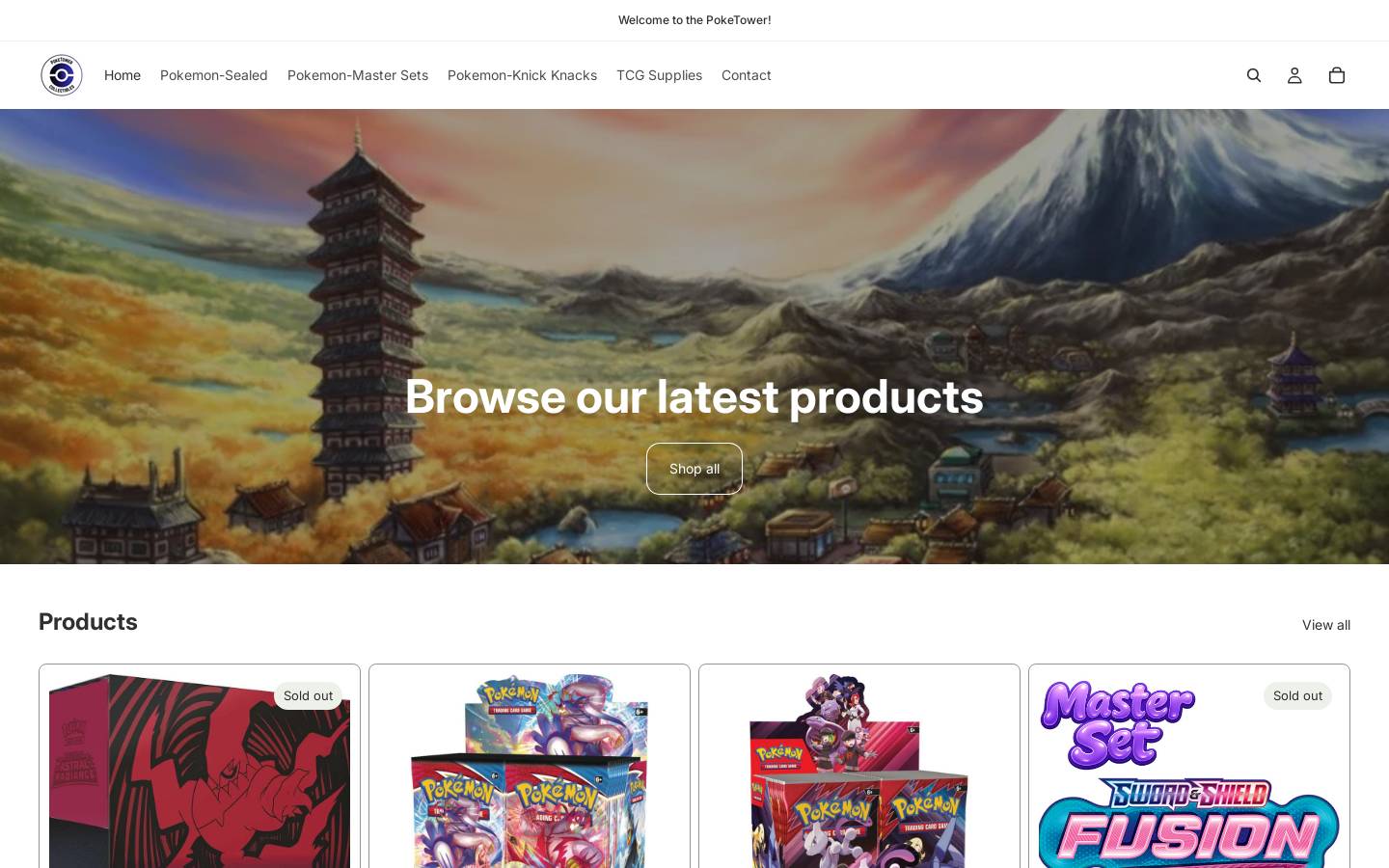 poketower.com homepage screenshot