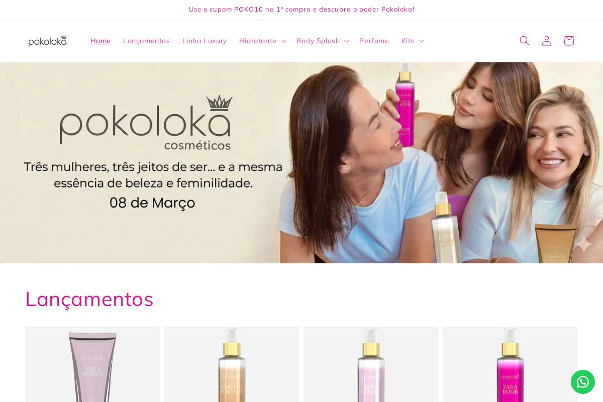 pokoloka.com.br homepage screenshot