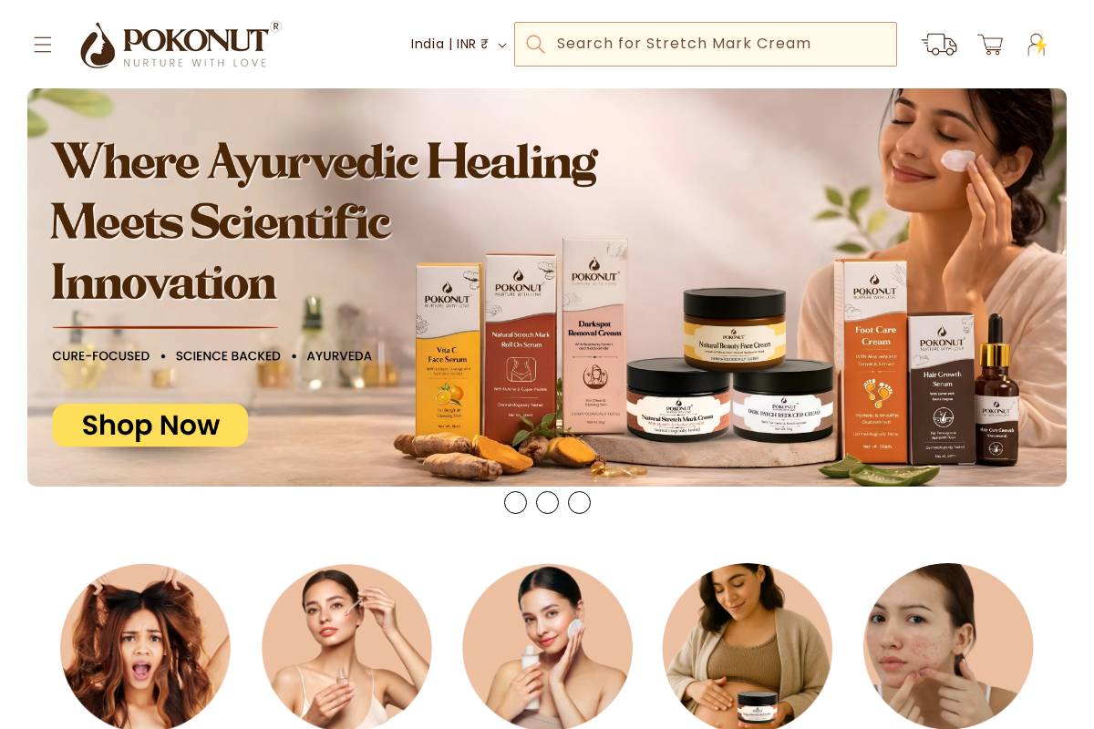 pokonut.com homepage screenshot