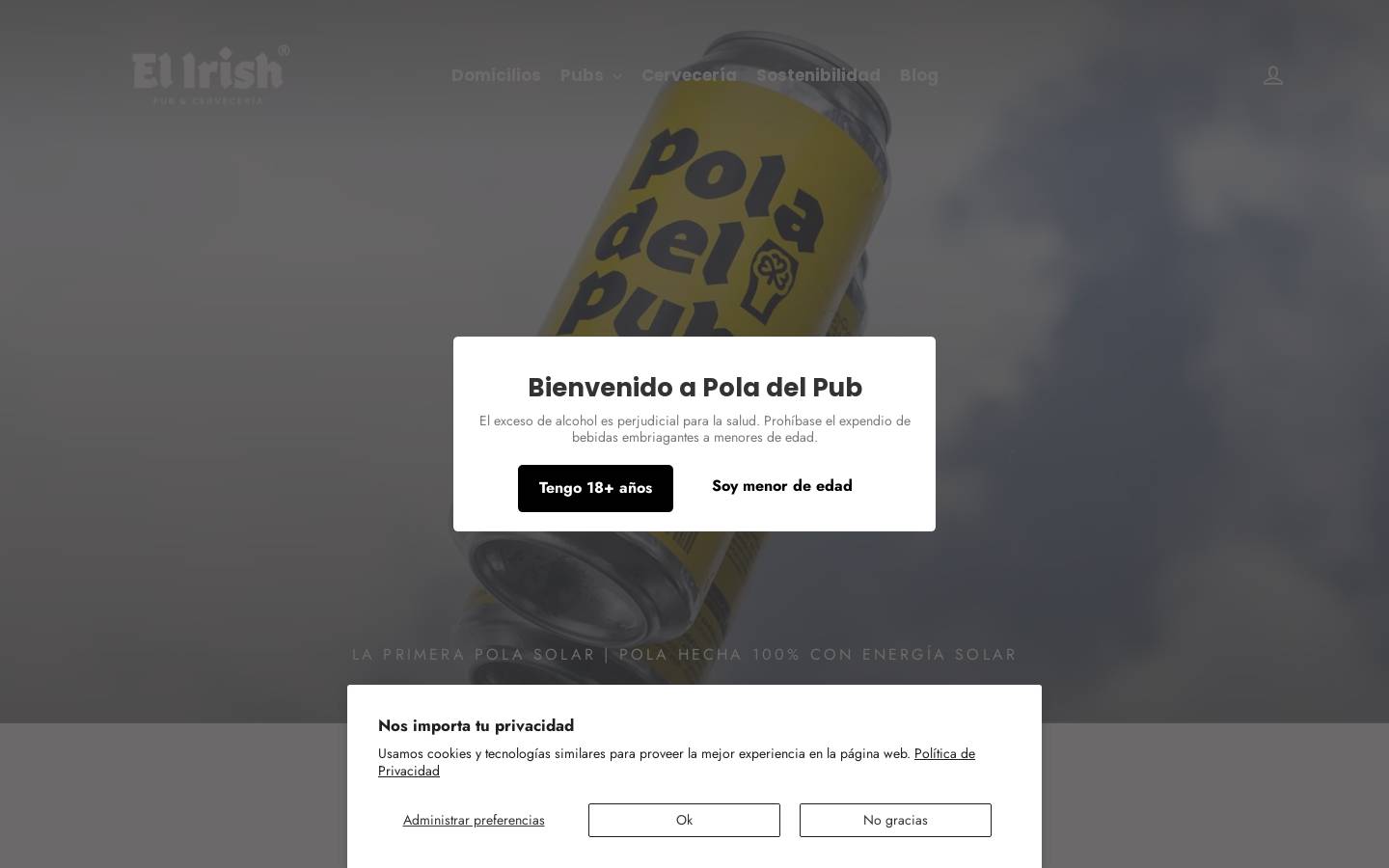 poladelpub.com homepage screenshot