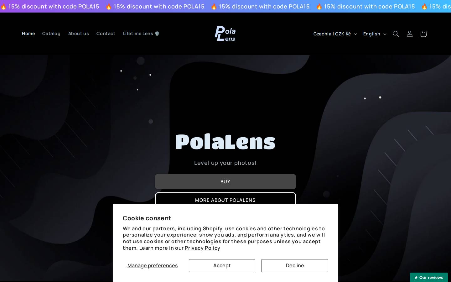 polalens.com homepage screenshot