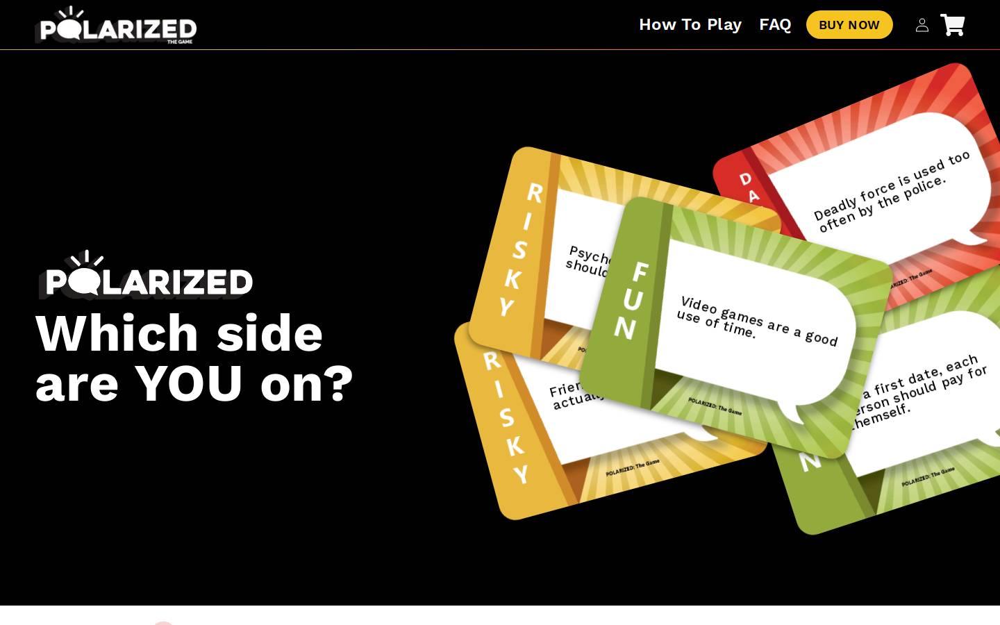 polarizedthegame.com homepage screenshot