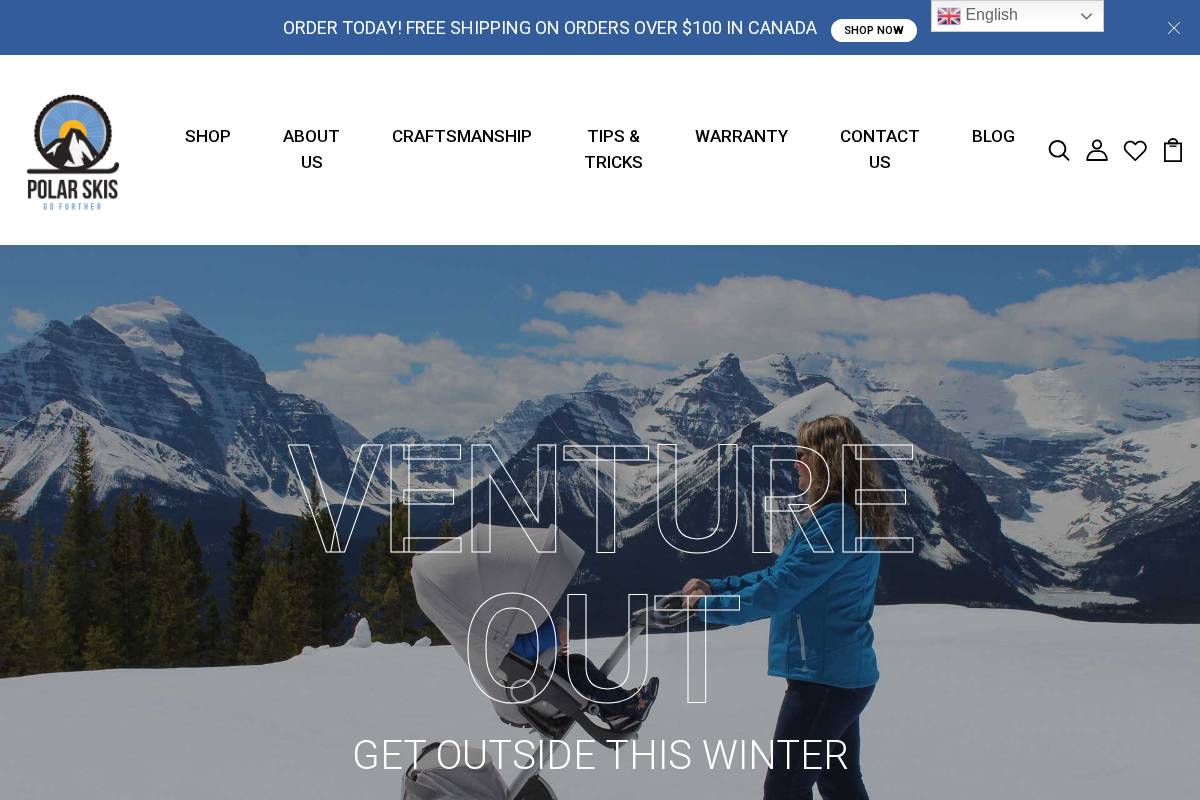 Polar Skis homepage screenshot