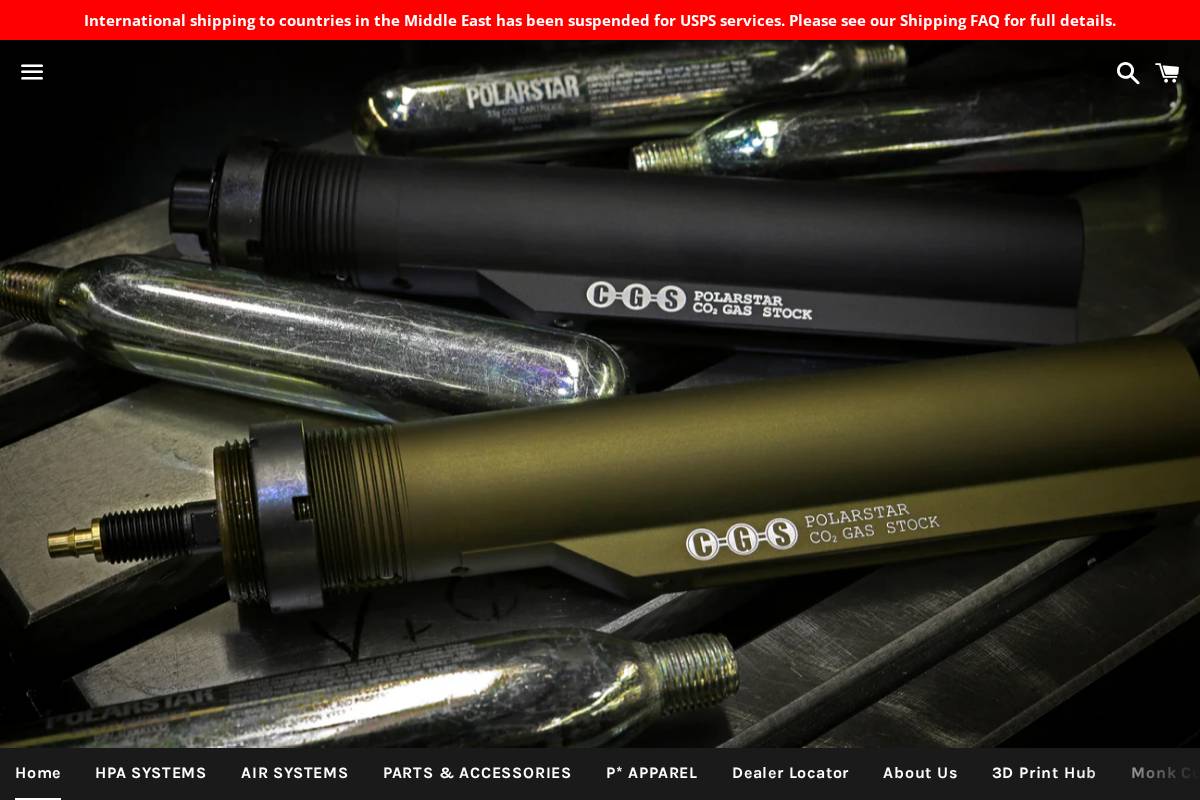 polarstarairsoft.com homepage screenshot