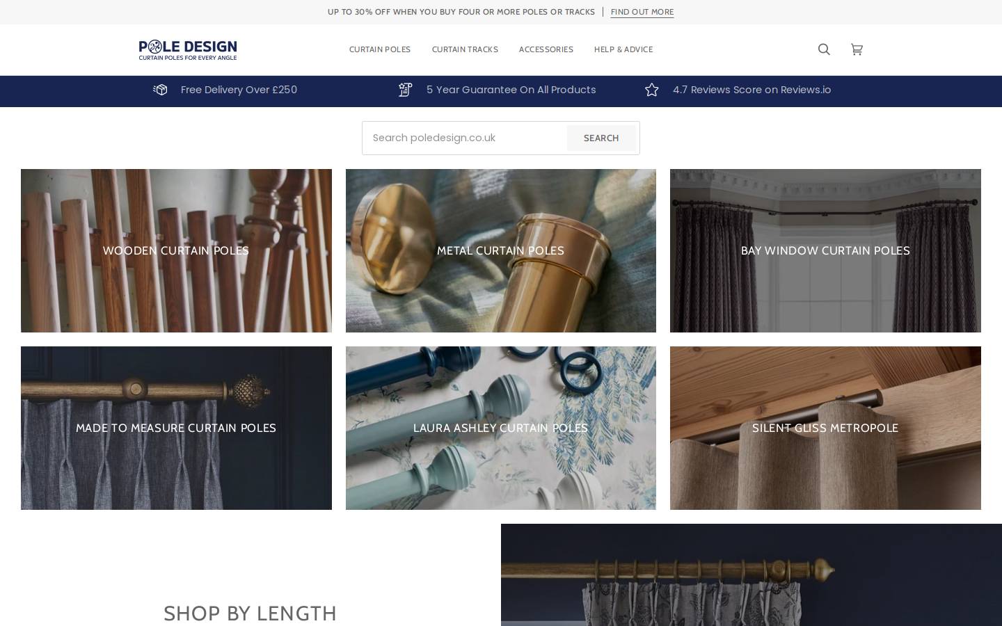 Pole Design homepage screenshot