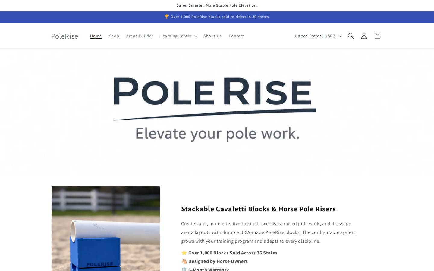 polerisesystem.com homepage screenshot