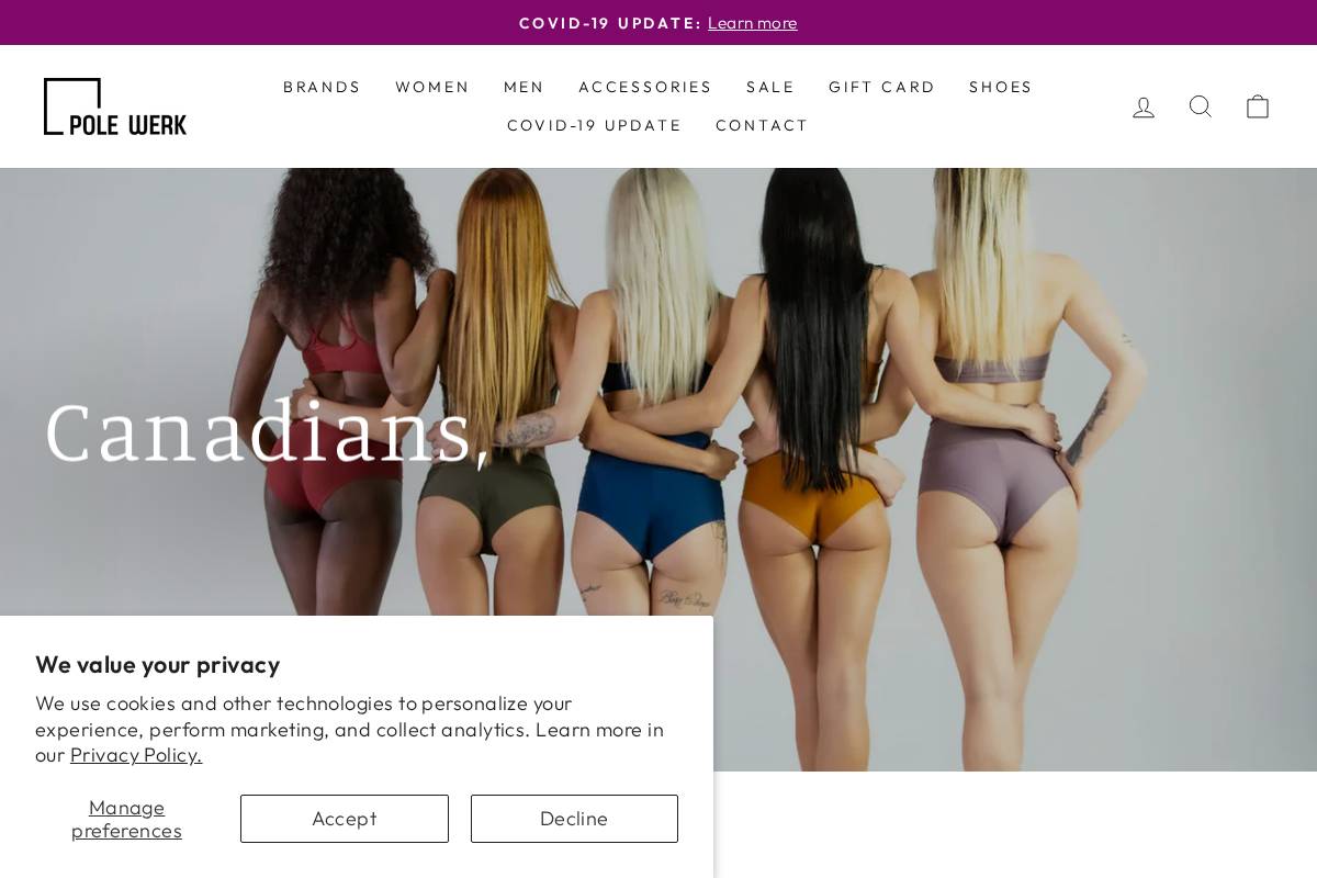 polewerk.ca homepage screenshot