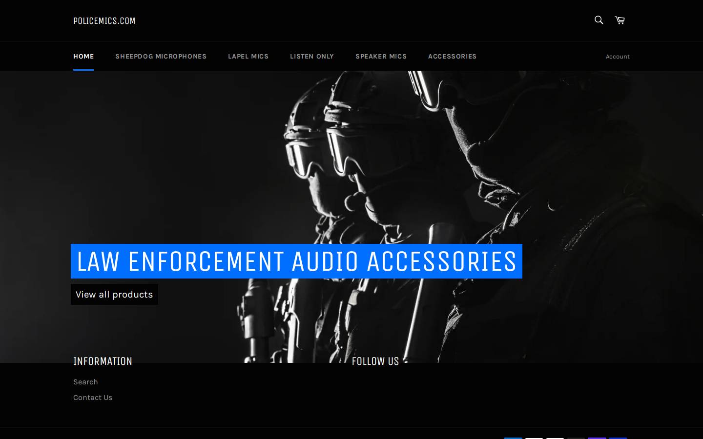 policemics.com homepage screenshot