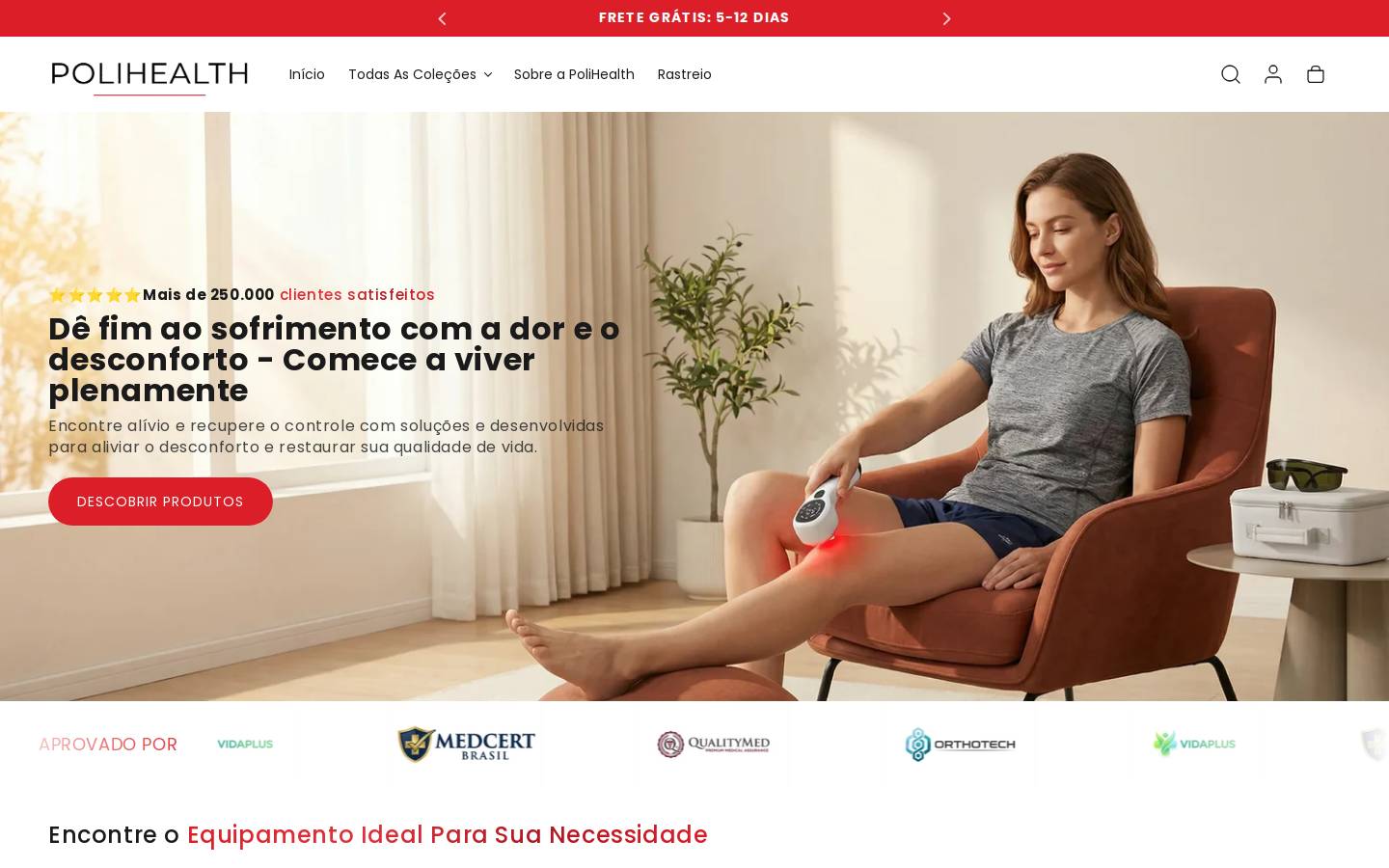 polihealth.com.br homepage screenshot