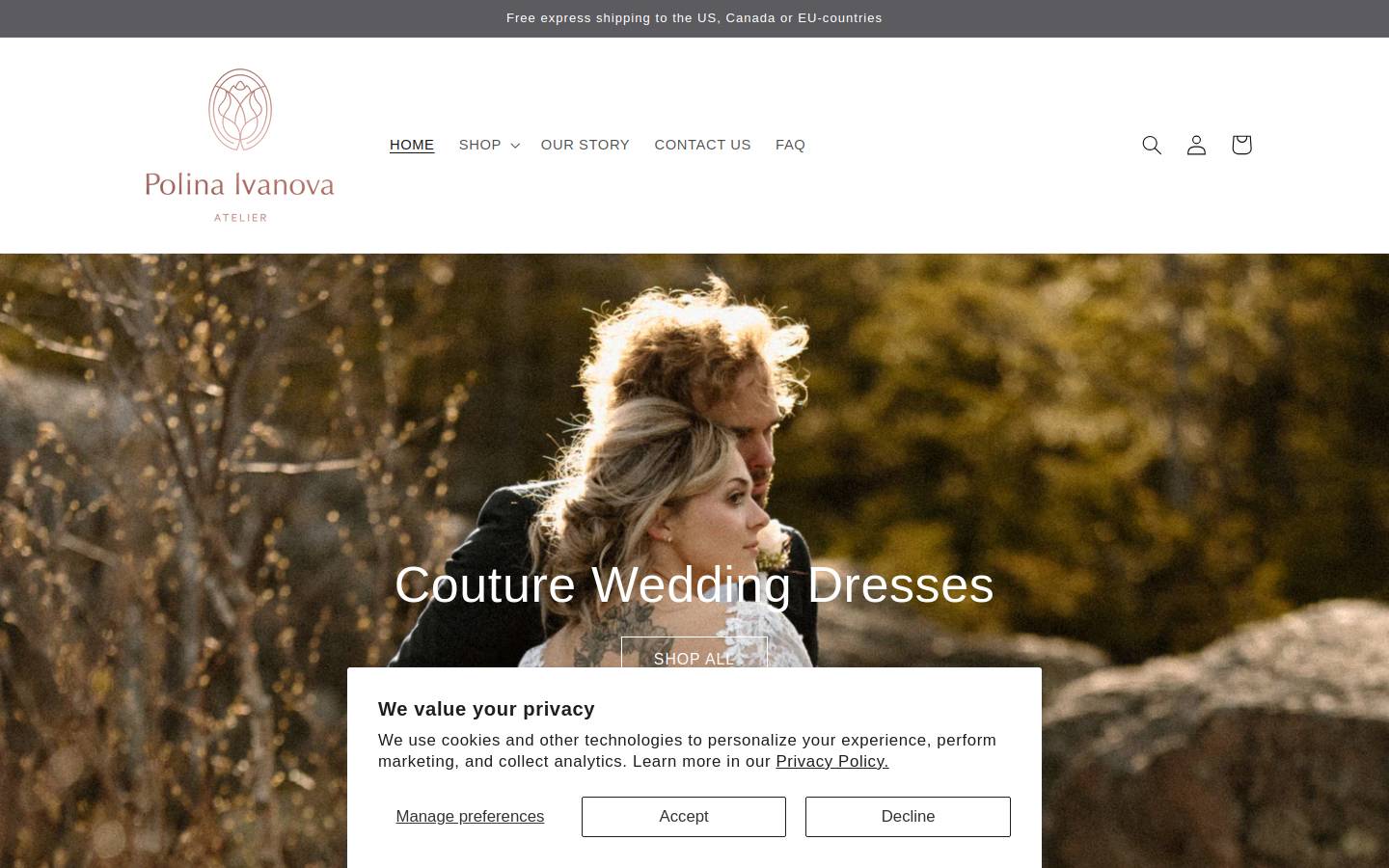 polinaivanovaatelier.com homepage screenshot