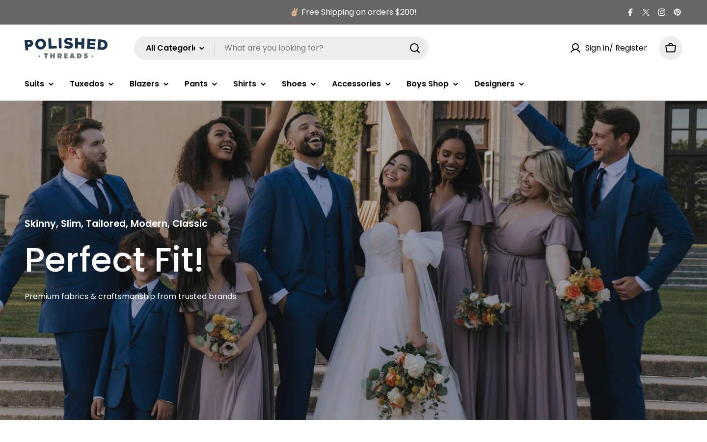 polishedthreads.com homepage screenshot