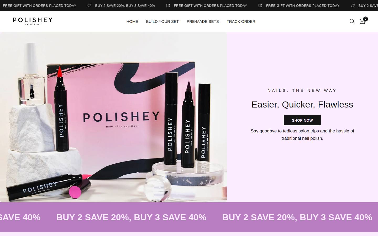 Polishey homepage screenshot