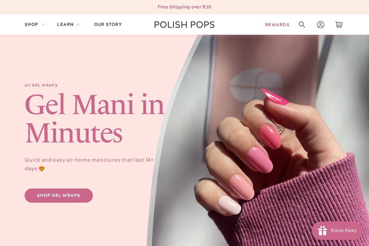 polishpops.com homepage screenshot