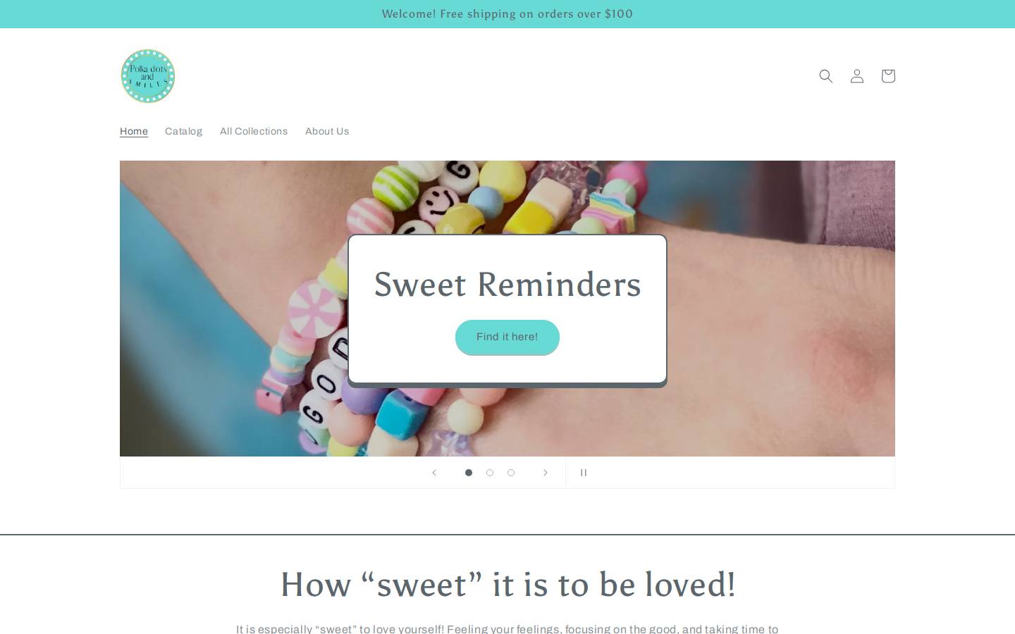 polkadotsandsmiles.com homepage screenshot