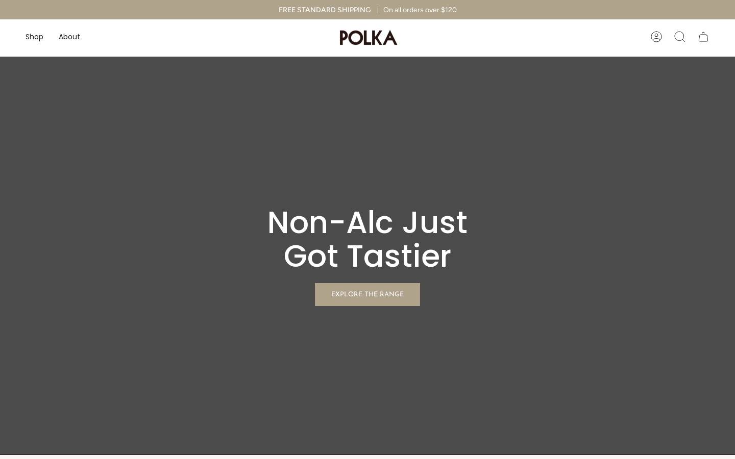 polkadrops.com.au homepage screenshot