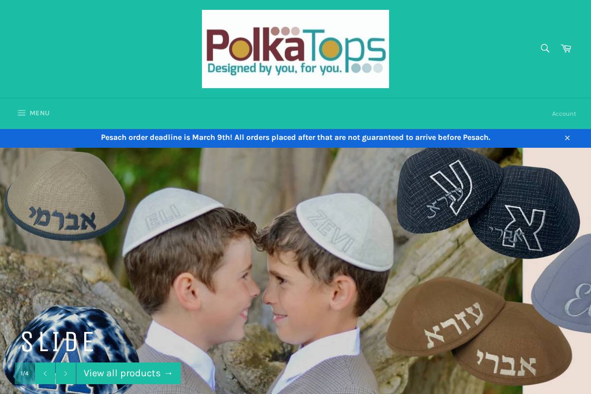 polkatops.com homepage screenshot