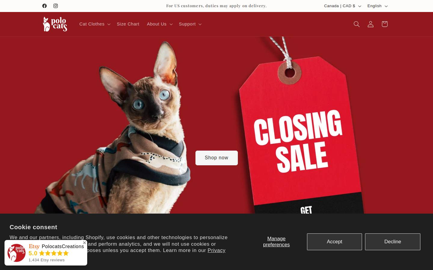 polocats.com homepage screenshot