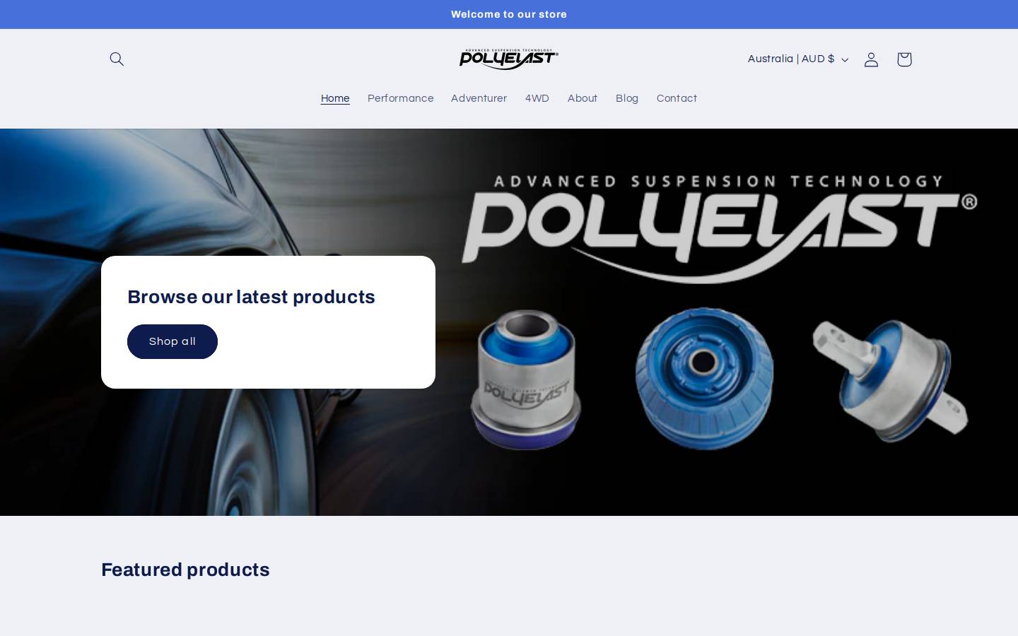 polyelast.com.au homepage screenshot