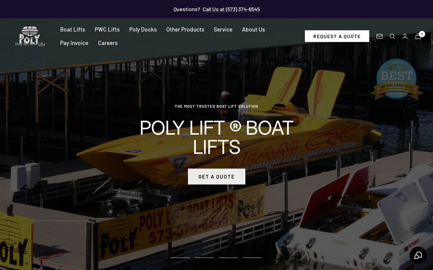 polylift.com homepage screenshot
