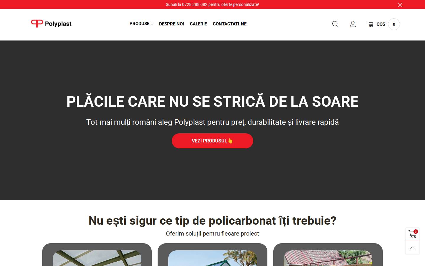 polyplast.ro homepage screenshot