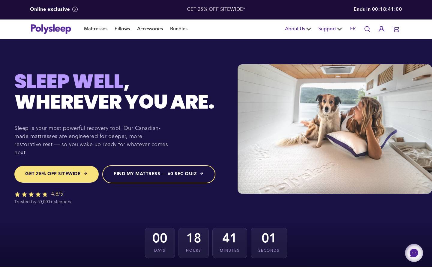 polysleep.com homepage screenshot