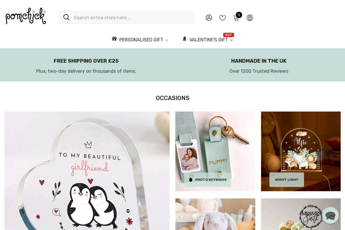 Pomchick homepage screenshot