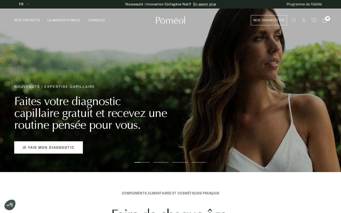 pomeol.fr homepage screenshot