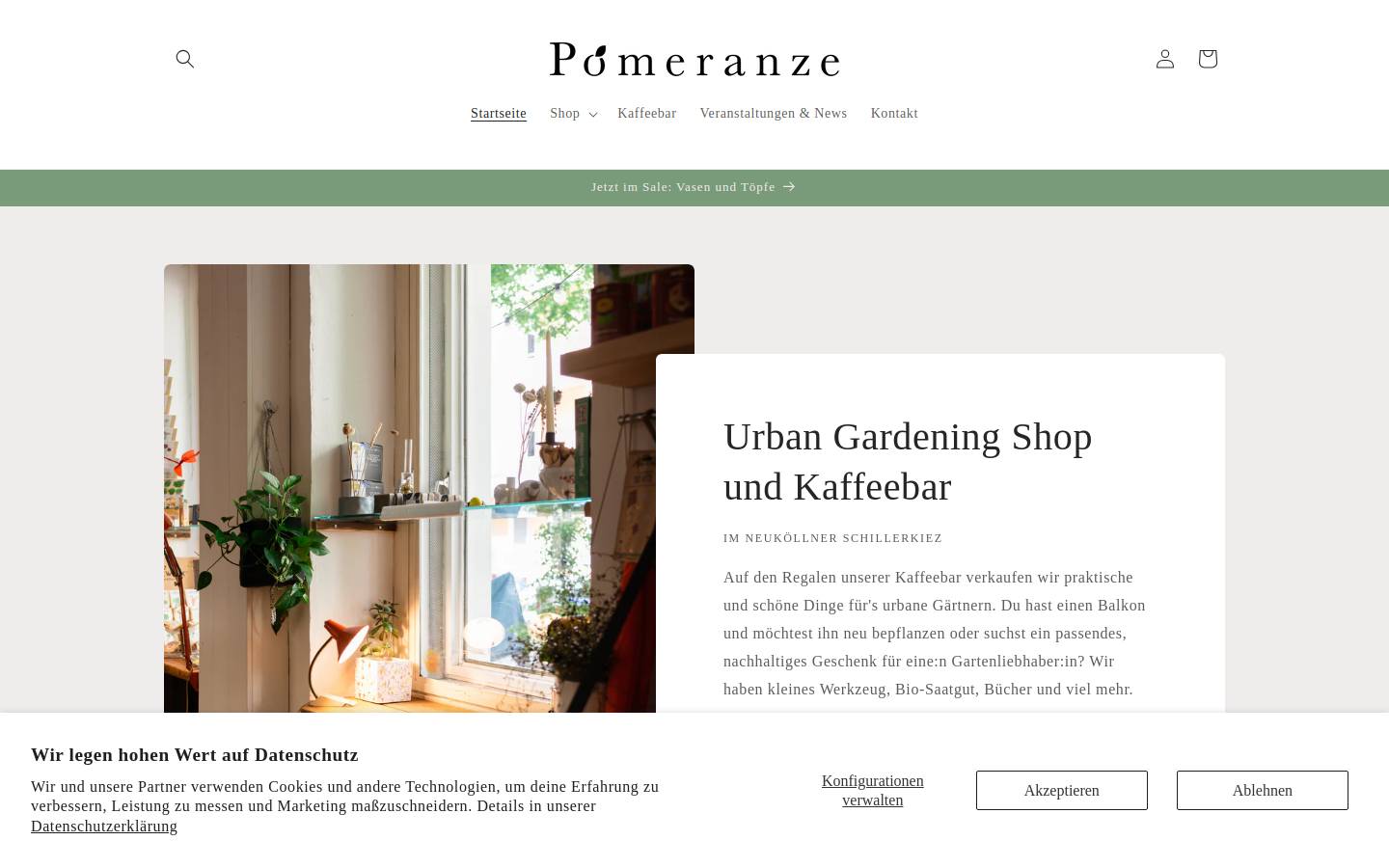 pomeranzeberlin.de homepage screenshot