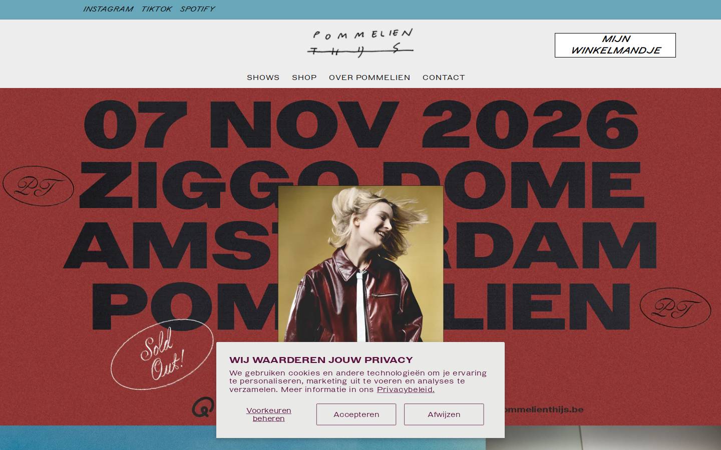 pommelienthijs.be homepage screenshot