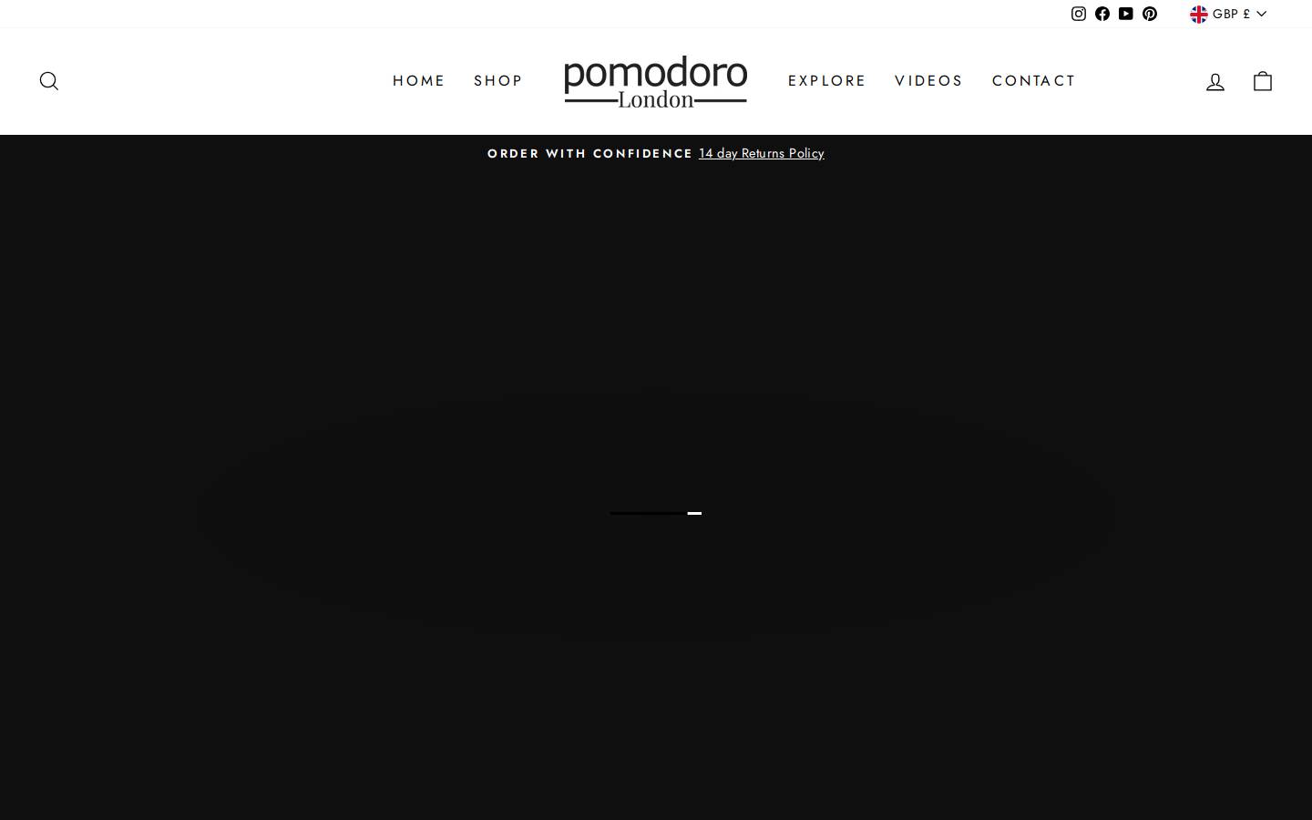 pomodoroshop.com homepage screenshot