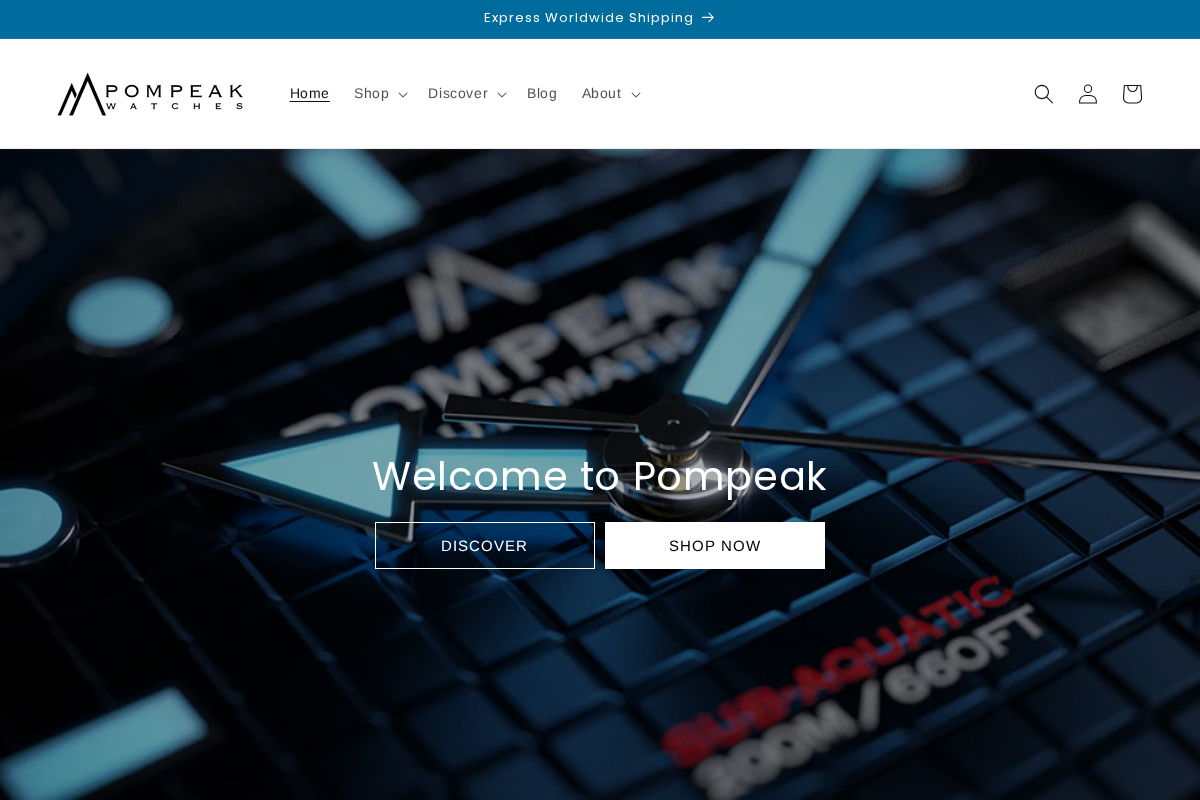 Pompeak homepage screenshot
