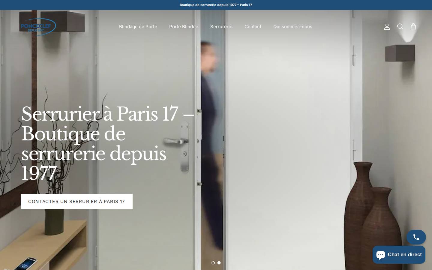 ponceclef.fr homepage screenshot