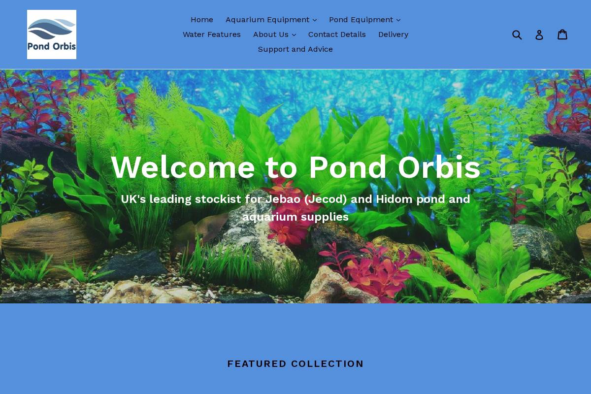 pond-orbis.com homepage screenshot