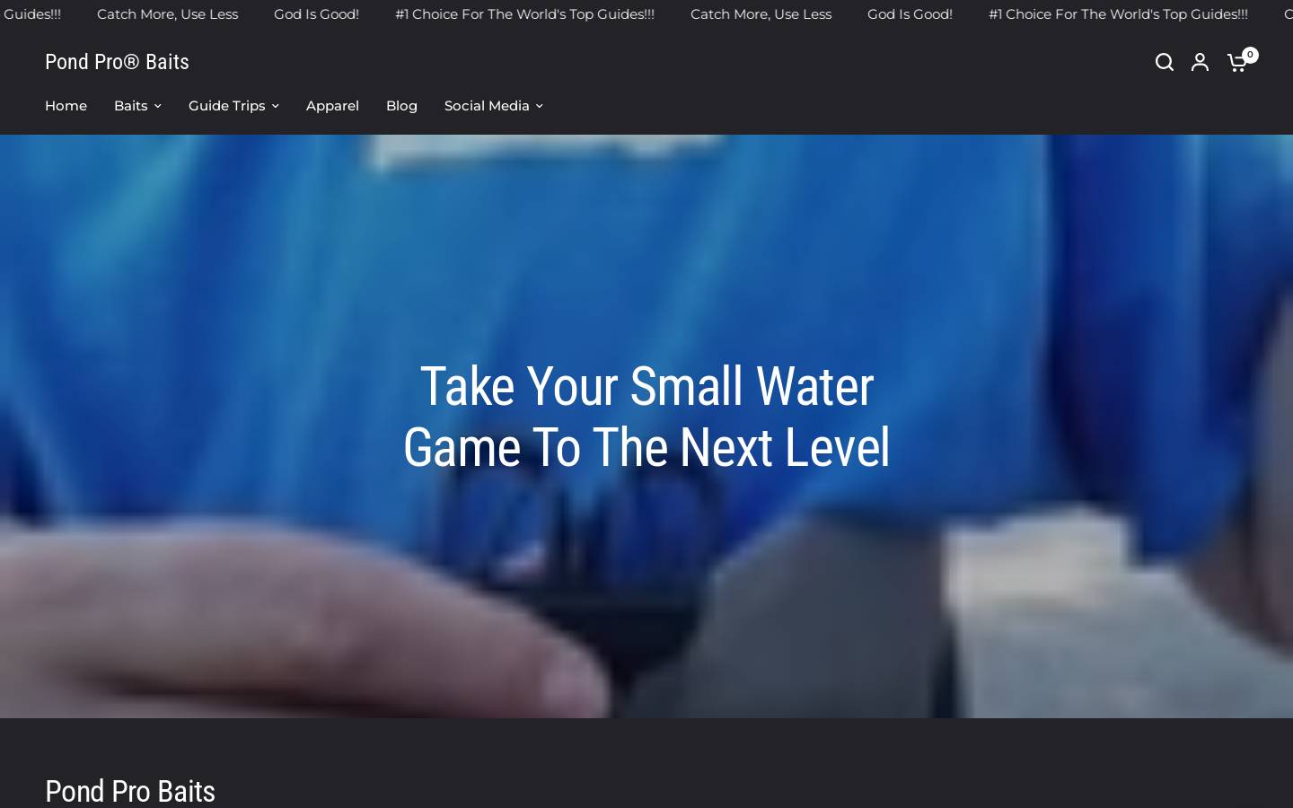 pondprobaits.com homepage screenshot