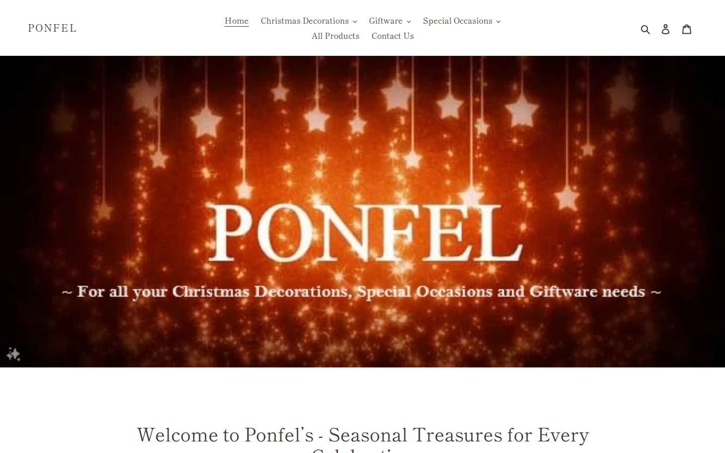 ponfel.com homepage screenshot