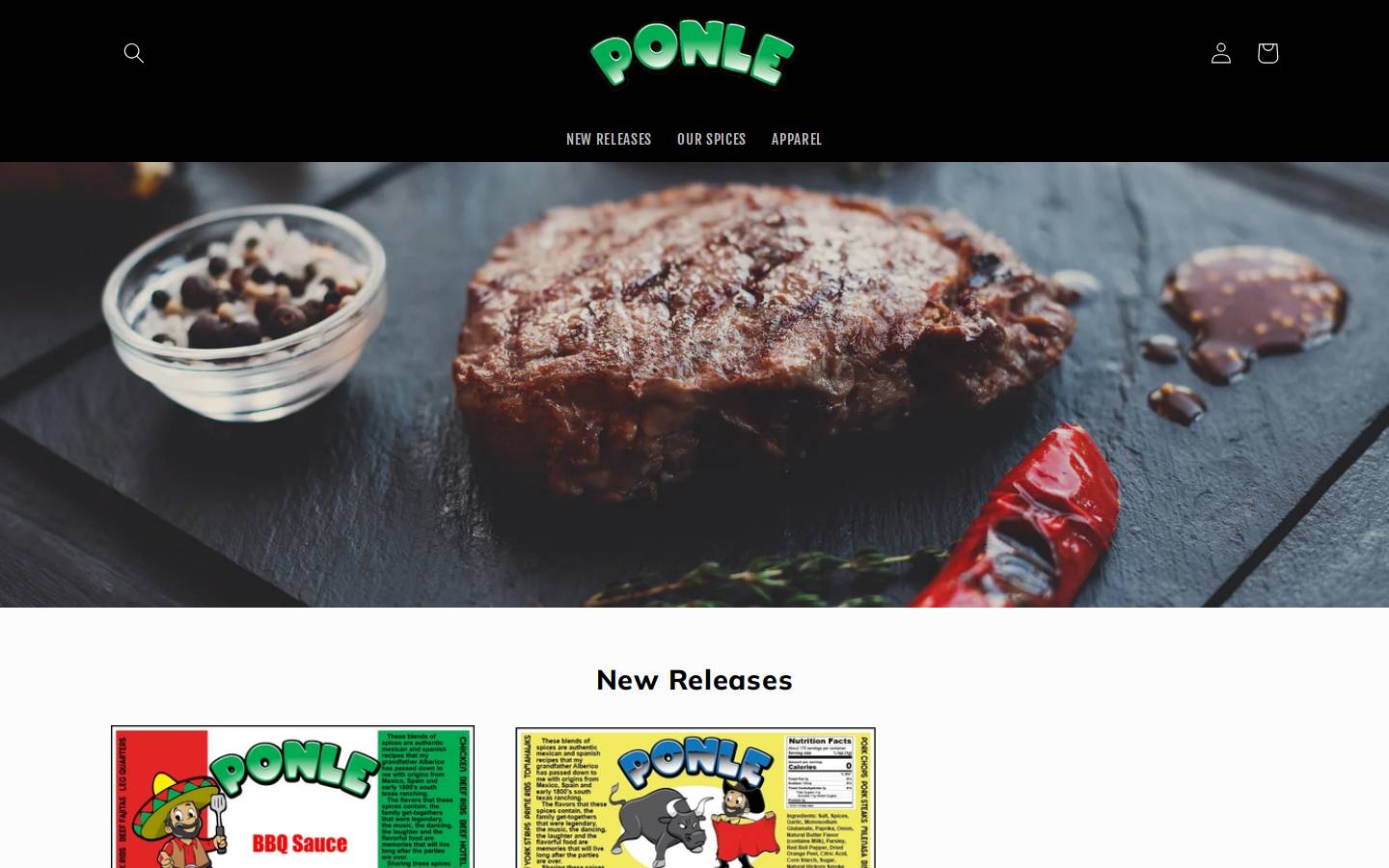 ponlebrandspices.com homepage screenshot