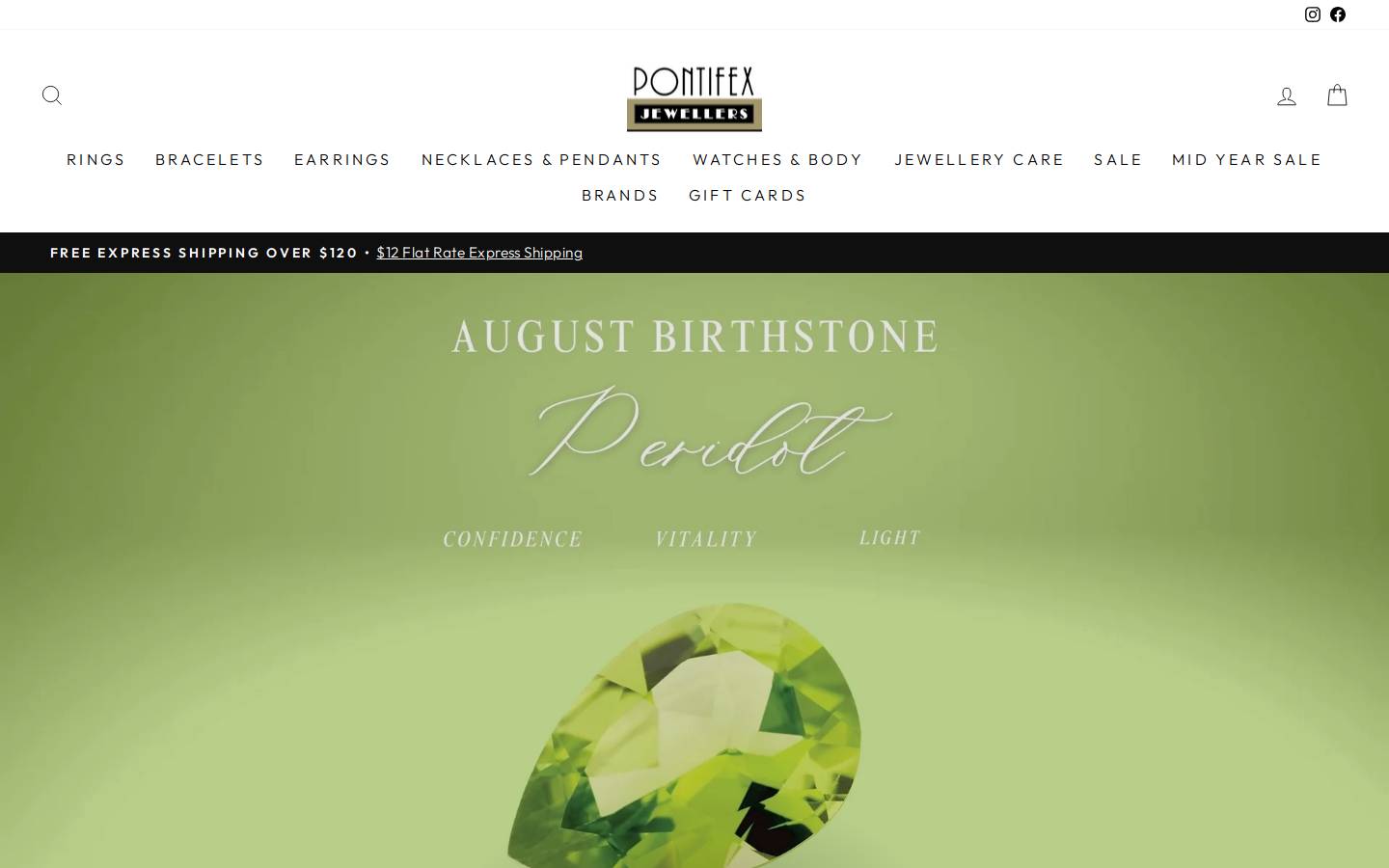 pontifexjewellers.com.au homepage screenshot