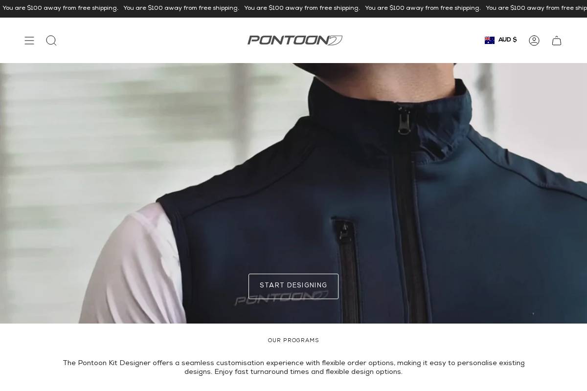 pontoonsports.com homepage screenshot