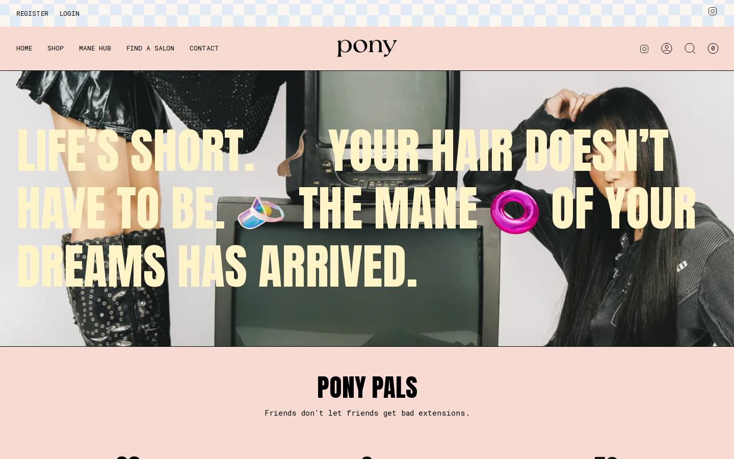 ponyhair.ca homepage screenshot