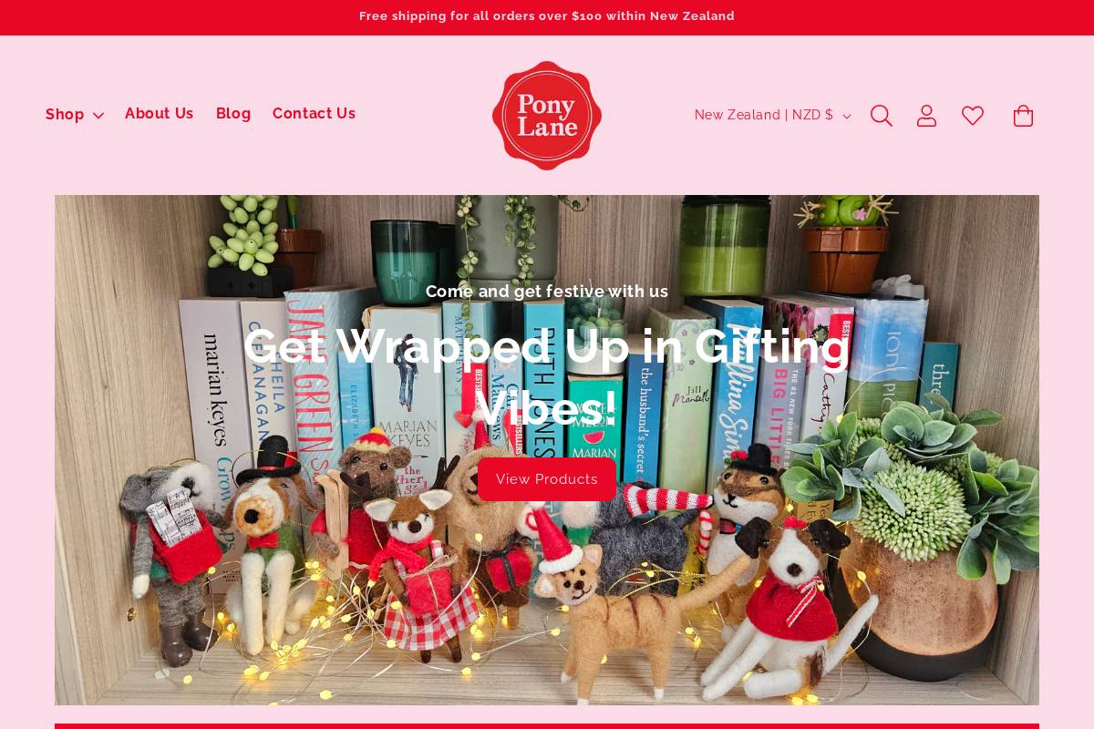ponylane.co.nz homepage screenshot
