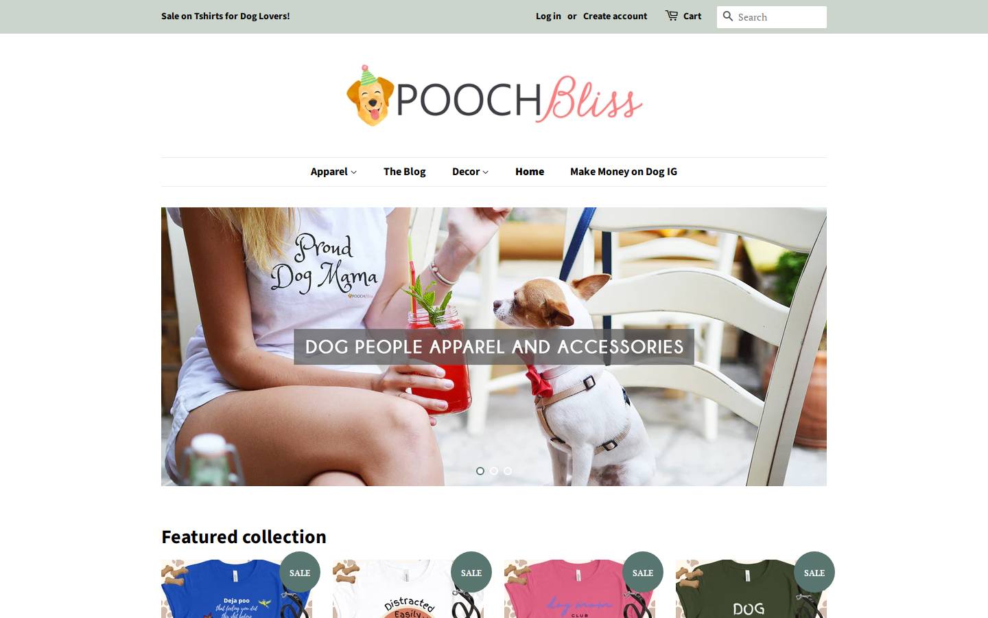 poochbliss.com homepage screenshot