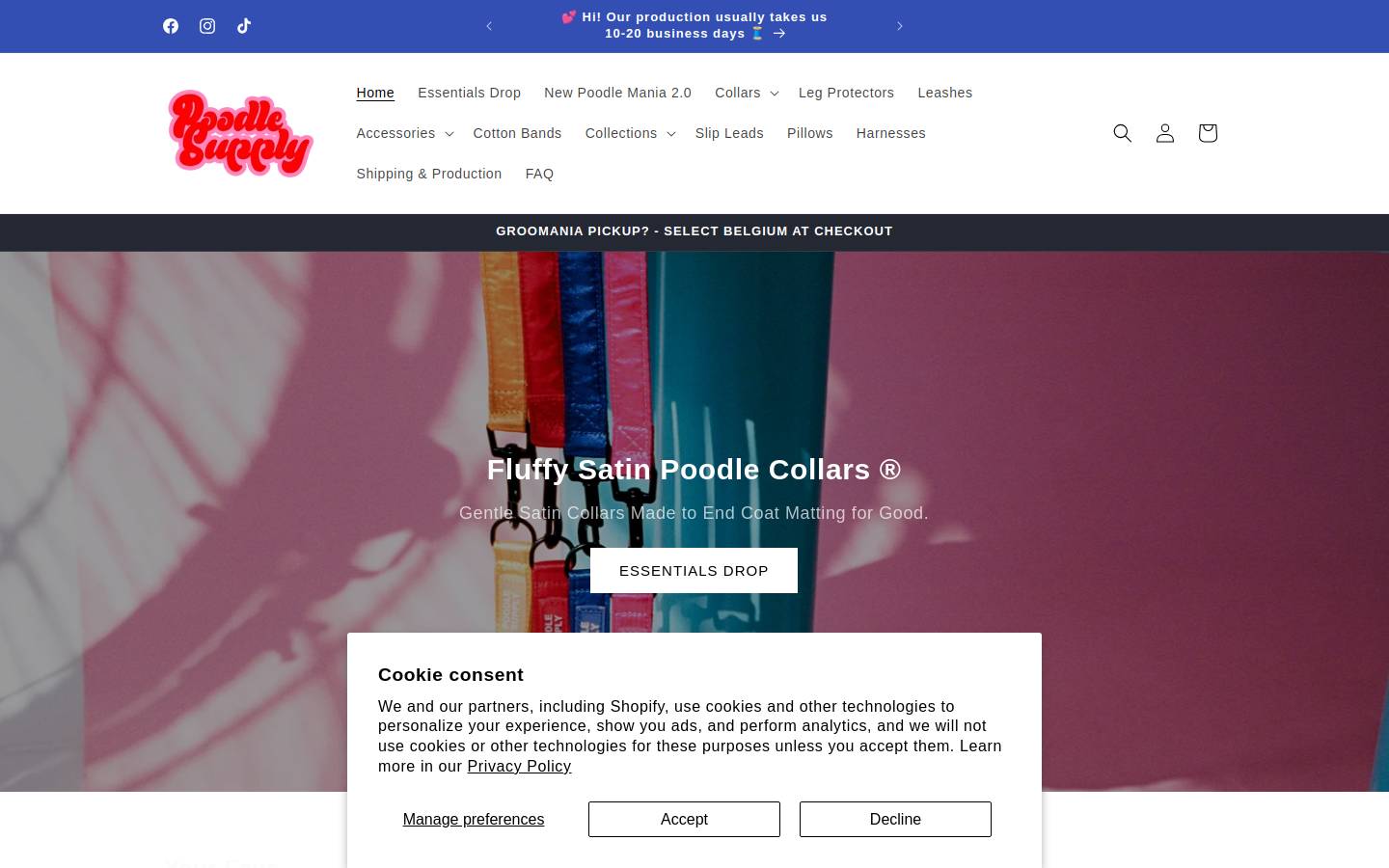 poodlesupply.com homepage screenshot