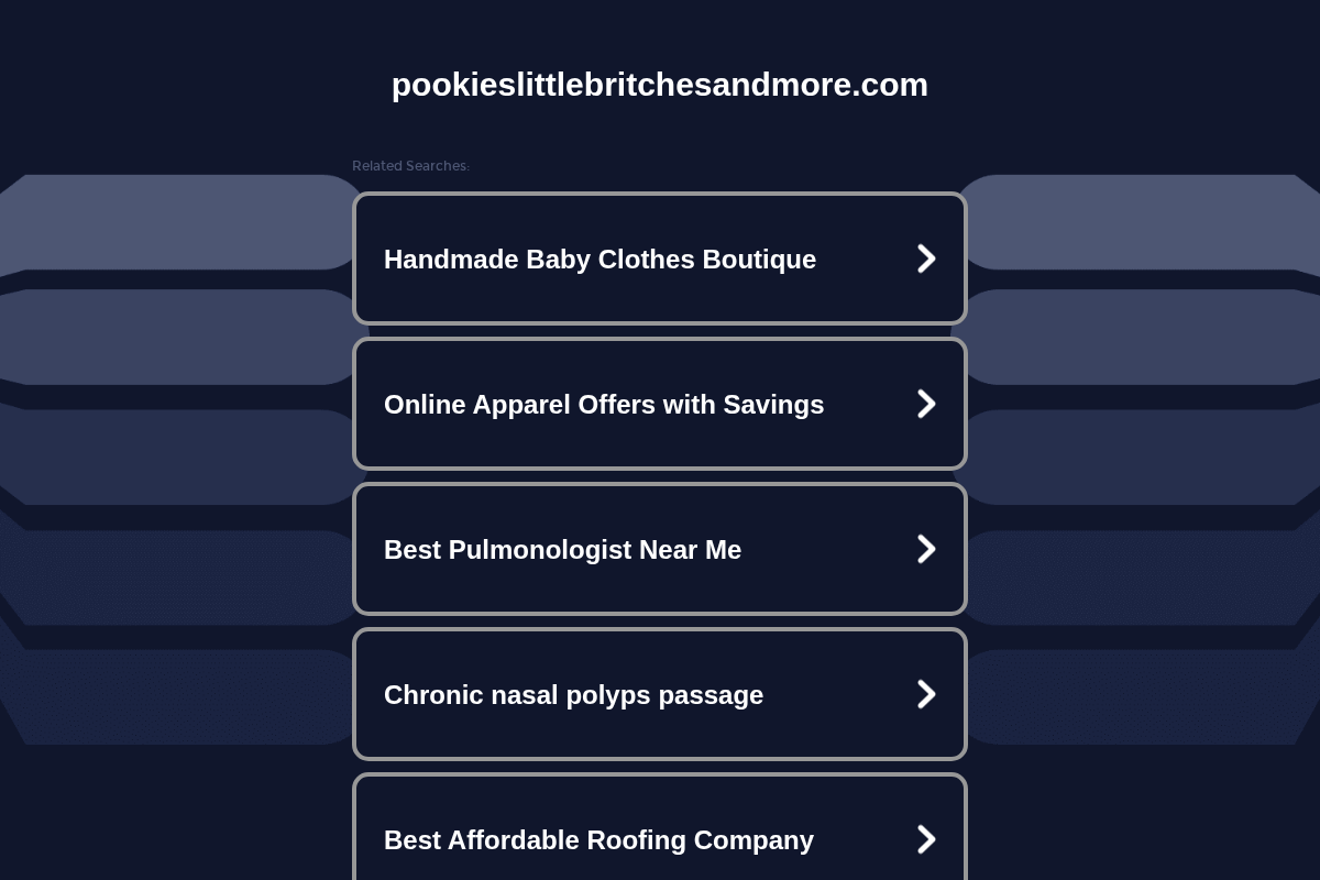pookieslittlebritchesandmore.com homepage screenshot