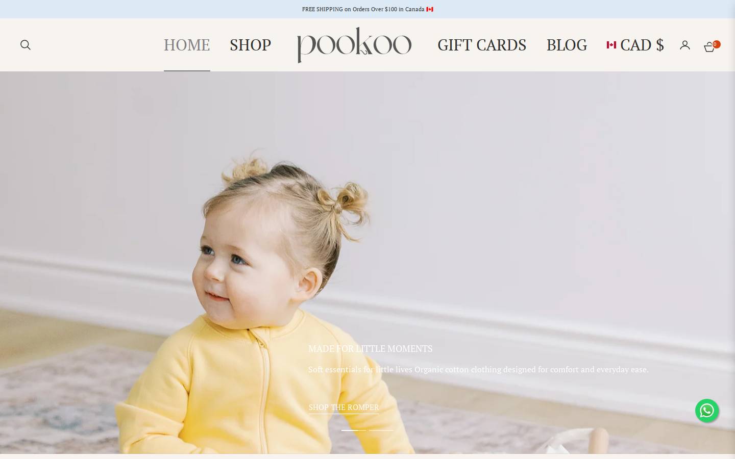 pookoo.ca homepage screenshot