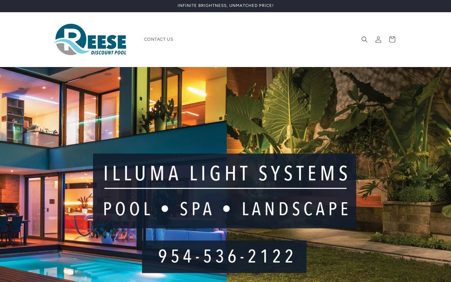 poolandlandscapelights.com homepage screenshot