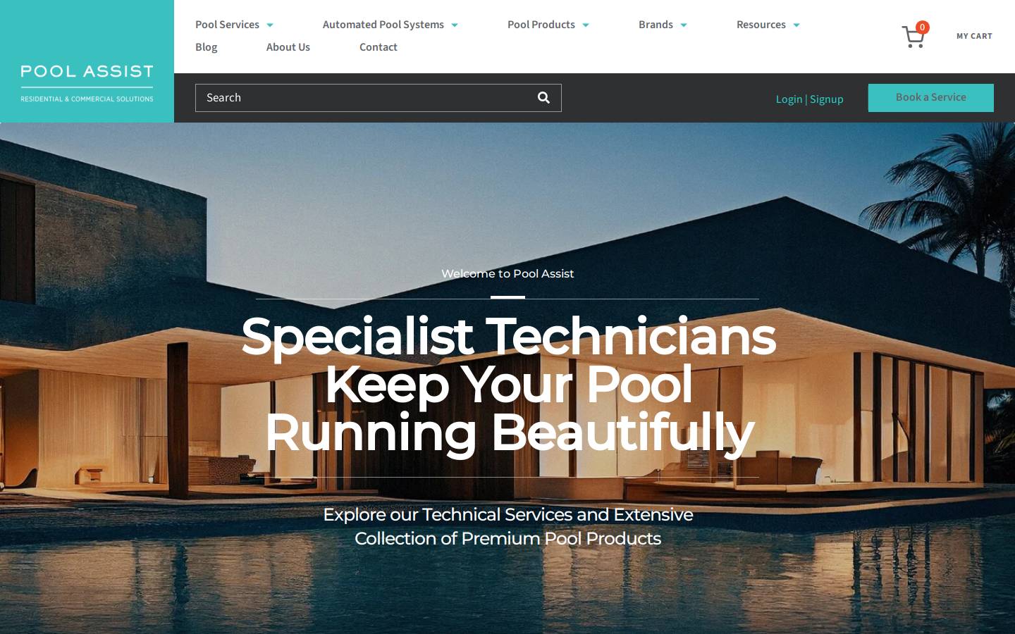 poolassist.com.au homepage screenshot