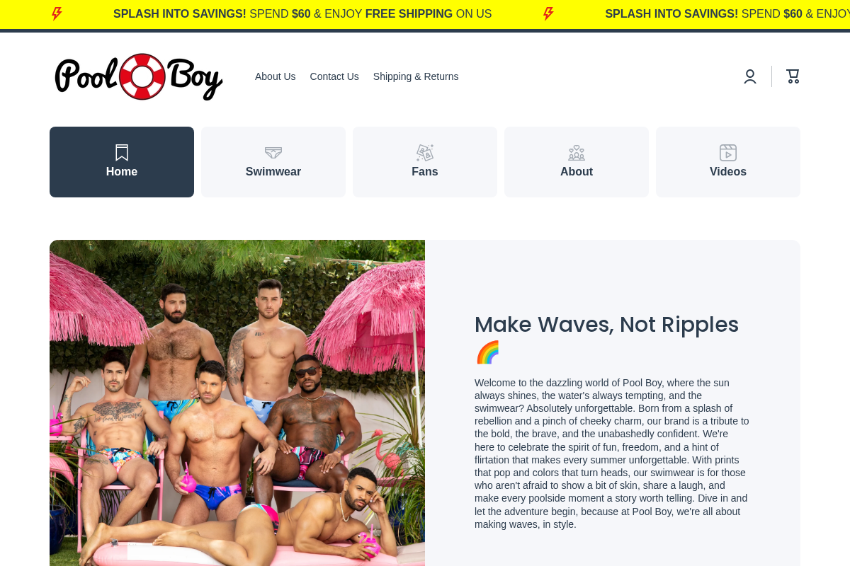 poolboyshop.com homepage screenshot