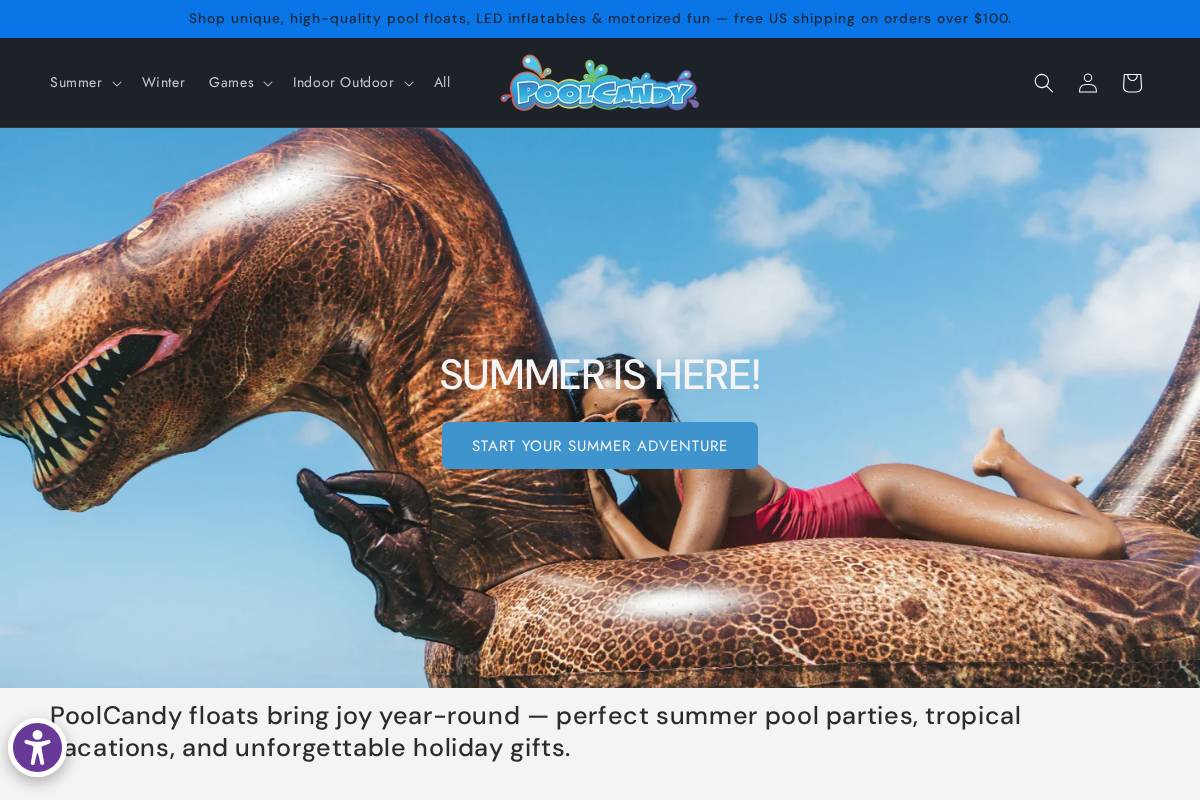poolcandy.store homepage screenshot