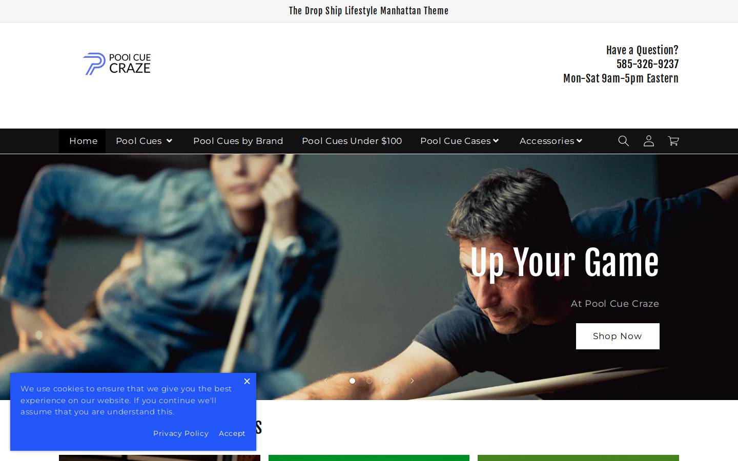 poolcuecraze.com homepage screenshot